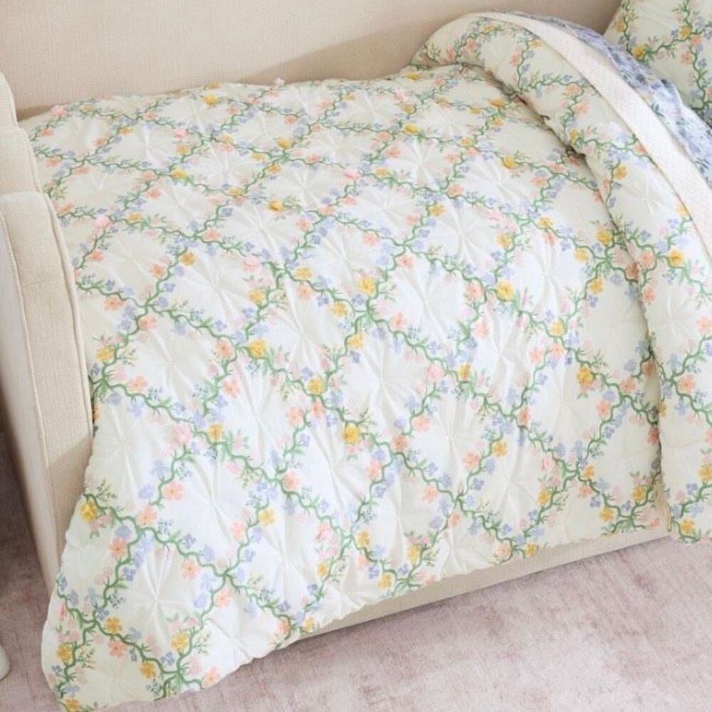 Pottery Barn Kids x Rifle Paper Co. Floral Trellis Comforter Only Twin Preowned